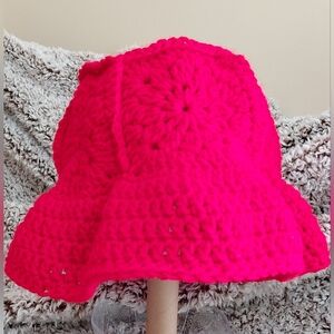 True Red Crochet Bucket Hat